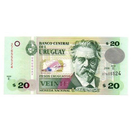 Uruguay 20 Peso Bankjegy 2008 P86a UNC