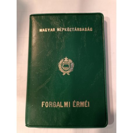 Magyar Népköztársaság Forgalmi érméi 1977 zöld műbőrtokban
