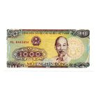 Vietnám 1000 Dong Bankjegy 1988 P106a1 széles számozás 27mm