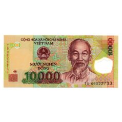   Vietnám 10000 Dong Bankjegy 2006 P119a UNC műanyag első év!