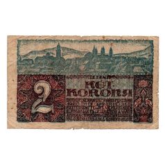   Pécs város Házipénztár 2 Korona pénztárjegy 1920 VG szükségpénz