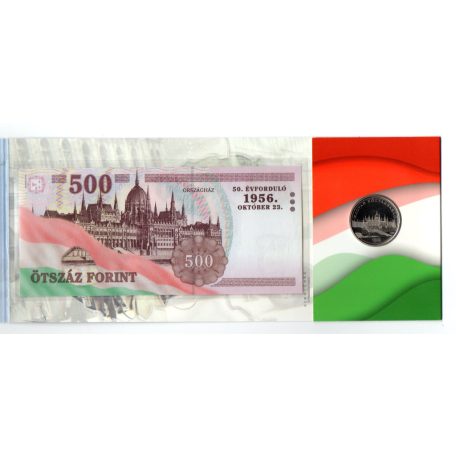 1956-os Forradalom 50 Forint 2006 Első napi veret és 500 Forint Bankjegy 2006