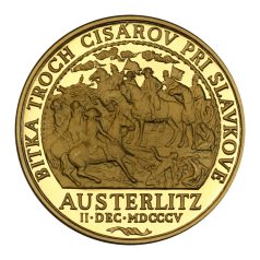 Austerlitzi csata 10 Dukát 1805 emlékérem 35,07g Au986