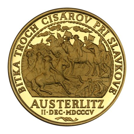 Austerlitzi csata 10 Dukát 1805 emlékérem 35,07g Au986