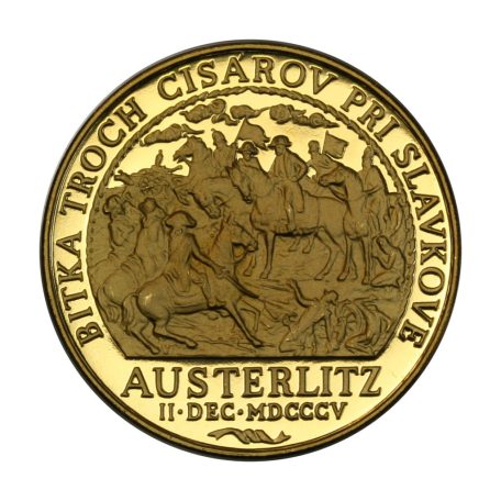 Austerlitzi csata 5 Dukát 1805 emlékérem 17,55g Au986