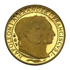 Pozsonyi békekötés 2 Dukát 1805 emlékérem 6,98g Au986