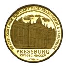 Pozsonyi békekötés 2 Dukát 1805 emlékérem 6,98g Au986