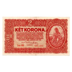 2 Korona Államjegy 1920 aa sorozat gVF