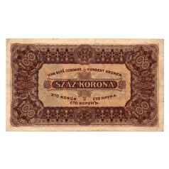 100 Korona Államjegy 1923 VF