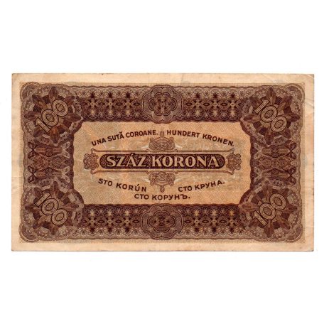 100 Korona Államjegy 1923 VF