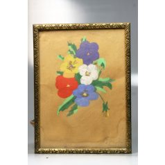 Árvácskás virágos  akvarell, gyerekszoba festmény 