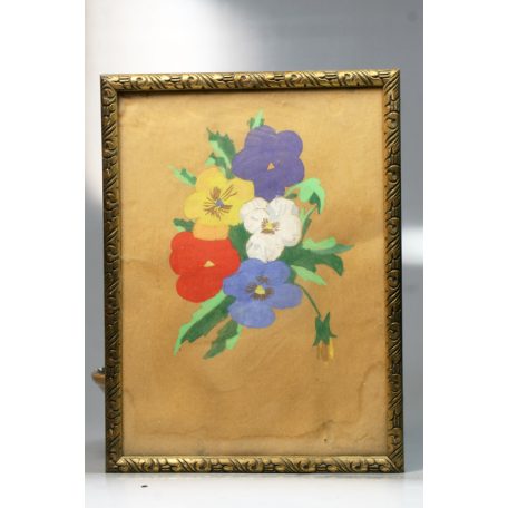 Árvácskás virágos  akvarell, gyerekszoba festmény 