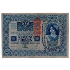   1000 Korona Bankjegy 1902 DEUTSCHÖSTERREICH bélyegzéssel F
