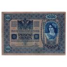1000 Korona Bankjegy 1902 DEUTSCHÖSTERREICH bélyegzéssel F