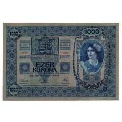 1000 Korona Bankjegy 1902 aUNC-UNC, hajtatlan