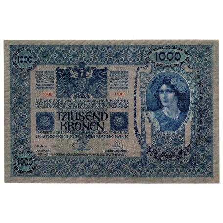 1000 Korona Bankjegy 1902 UNC