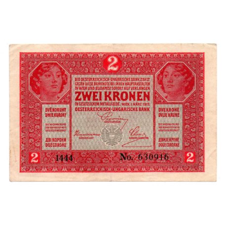 2 Korona Bankjegy 1917 aEF