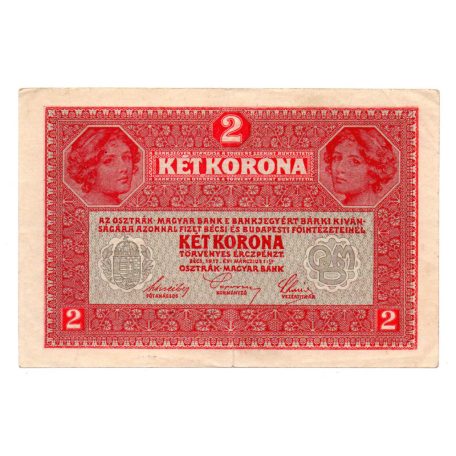 2 Korona Bankjegy 1917 aEF