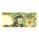 Lengyelország 50 Zloty Bankjegy 1988 P142c L170aa UNC