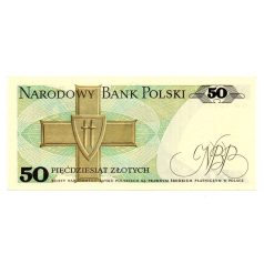 Lengyelország 50 Zloty Bankjegy 1988 P142c L170aa UNC