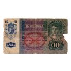 10 Korona Bankjegy 1915 Deutschösterreich felülbélyezéssel P