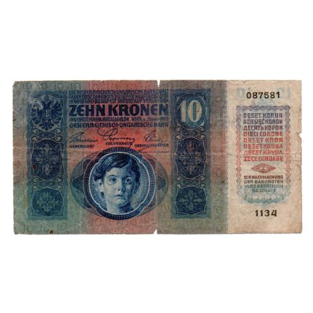 10 Korona Bankjegy 1915 VG