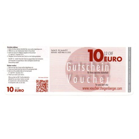 Steigenberger Voucher 10 Euro 2012
