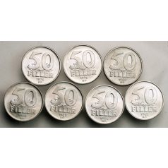   Magyar Népköztársaság aluminium 50 Fillér sor vegyes évszámok