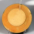 Népművészeti mázas kerámia fali tányér 