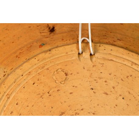 Népművészeti mázas kerámia fali tányér 