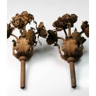 Régi antik kovácsoltvas rózsás kapudísz 