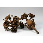 Régi antik kovácsoltvas rózsás kapudísz 