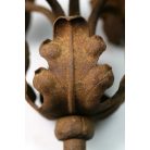 Régi antik kovácsoltvas rózsás kapudísz 