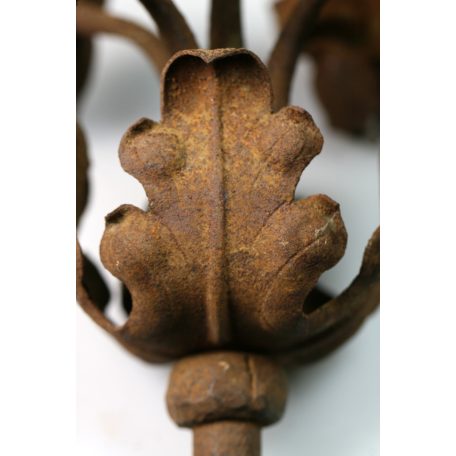 Régi antik kovácsoltvas rózsás kapudísz 