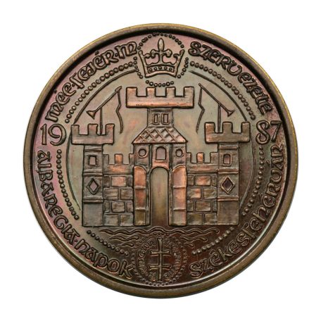 MÉE Zsigmond bronz emlékérem 1987 Székesfehérvár 