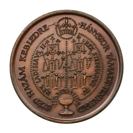 MÉE III. István bronz emlékérem 1989 Székesfehérvár 