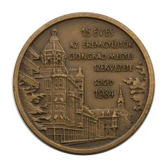   MÉE 15 éves a Csongrád Megyei szerzvezet bronz emlékérem 1984