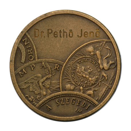 MÉE 15 éves a Csongrád Megyei szerzvezet bronz emlékérem 1984