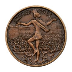 MÉE Bartók Béla bronz emlékérem 1981 Szeged