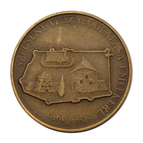 Sobieski János lengyel király -  Szécsény visszafoglalása emlékére bronz emlékérem 1983