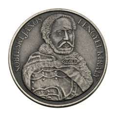   Sobieski János lengyel király -  Szécsény visszafoglalása emlékére ezüstözött bronz emlékérem 1983
