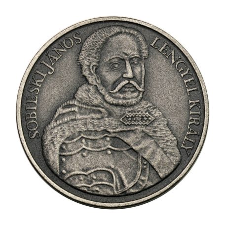 Sobieski János lengyel király -  Szécsény visszafoglalása emlékére ezüstözött bronz emlékérem 1983