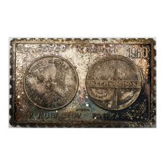   Bélyegérem Szovjet-Magyar közös űrrepülés Interkozmosz 1980 PP 4,58g Ag835