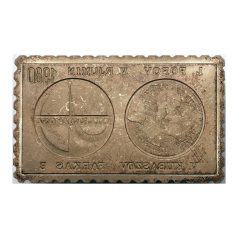   Bélyegérem Szovjet-Magyar közös űrrepülés Interkozmosz 1980 PP 4,58g Ag835