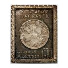 Bélyegérem Szovjet-Magyar közös űrrepülés 1980 PP  3,33g Ag835