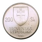 Szlovákia 200 Korona 1993 Ján Kollár 20g Ag750