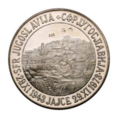   Jugoszlávia Josip Broz Tito ezüst emlékérem 1973 PP 8,4g Ag925