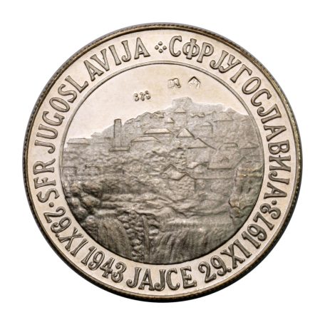 Jugoszlávia Josip Broz Tito ezüst emlékérem 1973 PP 8,4g Ag925