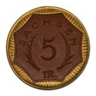 Német Birodalom Szászország Meiseni porcelán 5 Mákra 1921