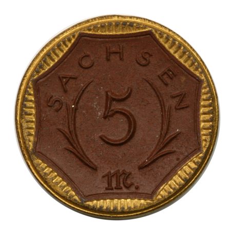 Német Birodalom Szászország Meiseni porcelán 5 Mákra 1921